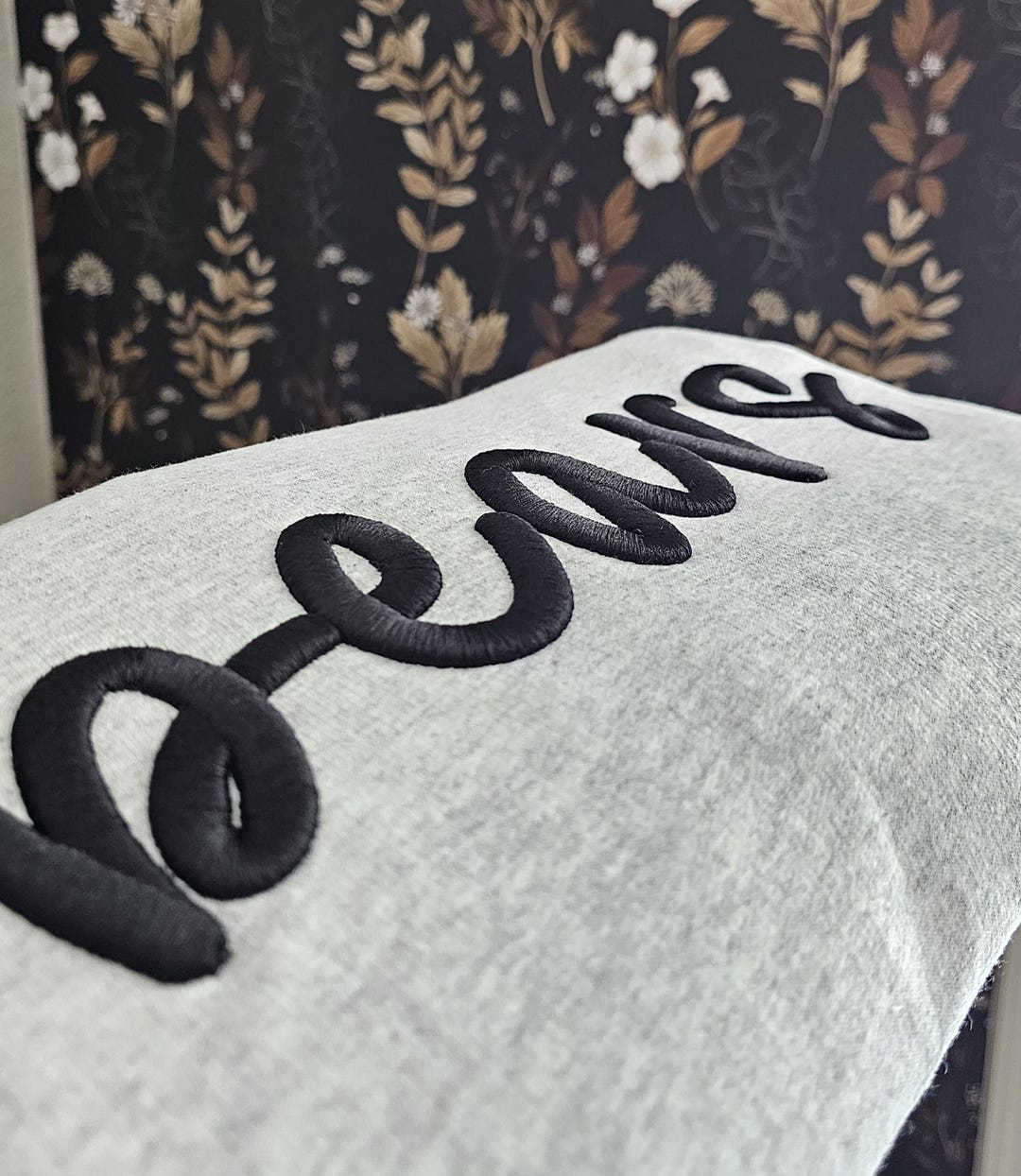 Script Puff Print Custom 3D Puff Script Embroidery Sweatshirt - Etsy
