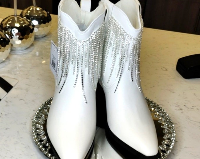 Forever Link Rhinestone Knee High Cowboy Boots main image 0