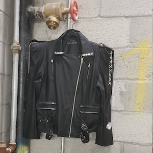 Punk motorcycle studded biker, biker jacket, punk leather jacket, studded black jacket, punk jacket, motorcycle jacket, black moto jacket