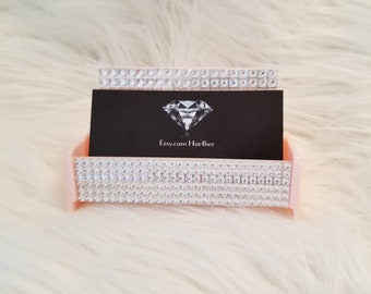 Bling rhinestone business card holder