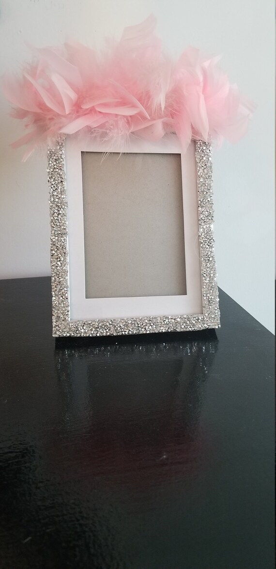 Gifts for her Pink /& Silver Bling Photo Frame Western Picture Frame
