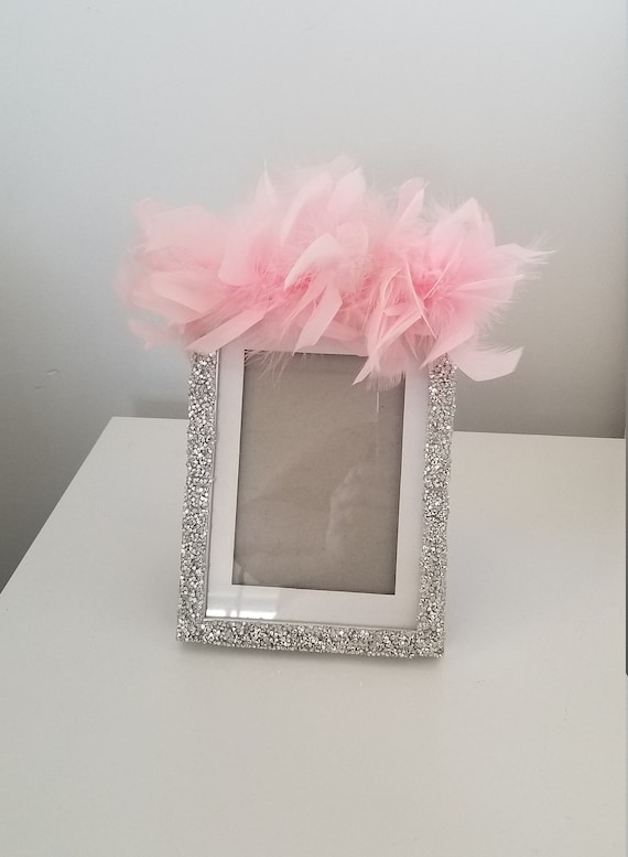 Gifts for her Pink /& Silver Bling Photo Frame Western Picture Frame
