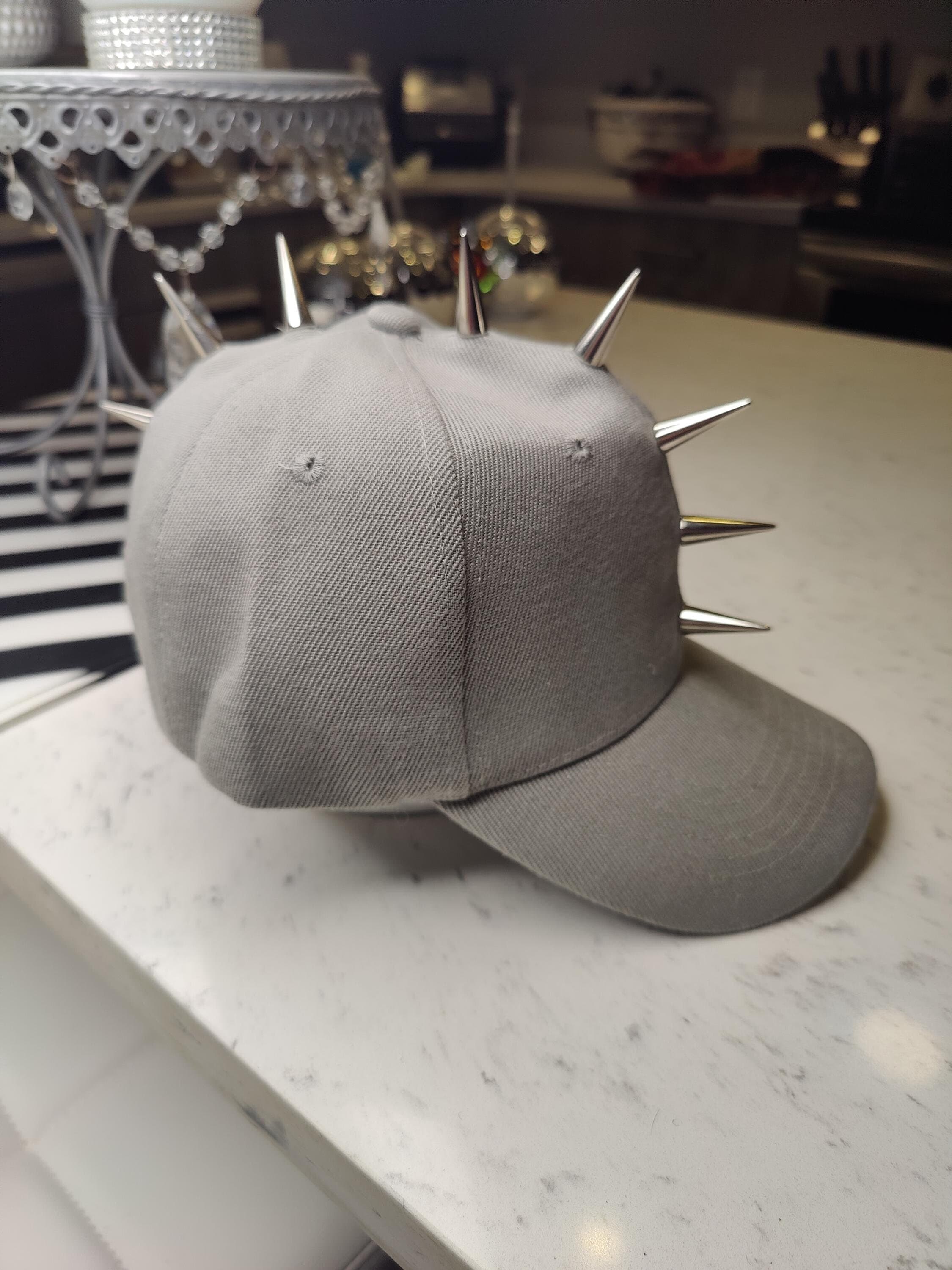 Spiked Mohawk Cap, Punk Spiked Baseball, Goth Spiked