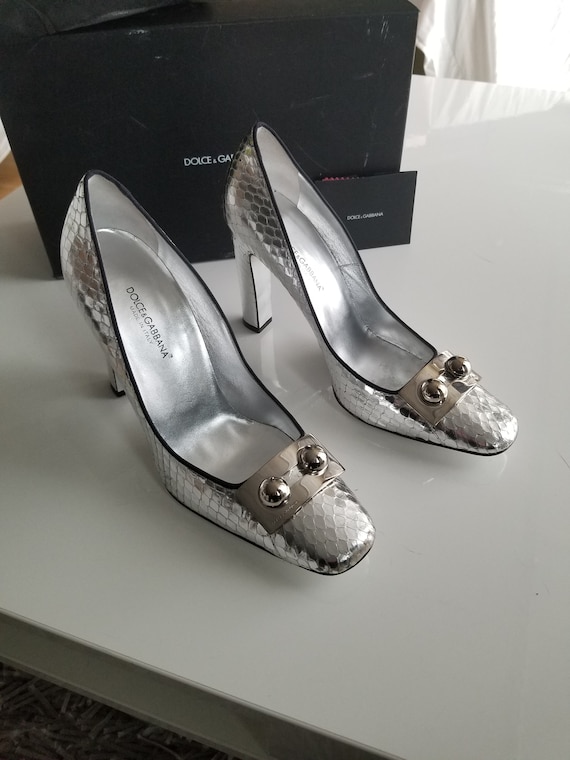 Silver dolce Gabbana heels