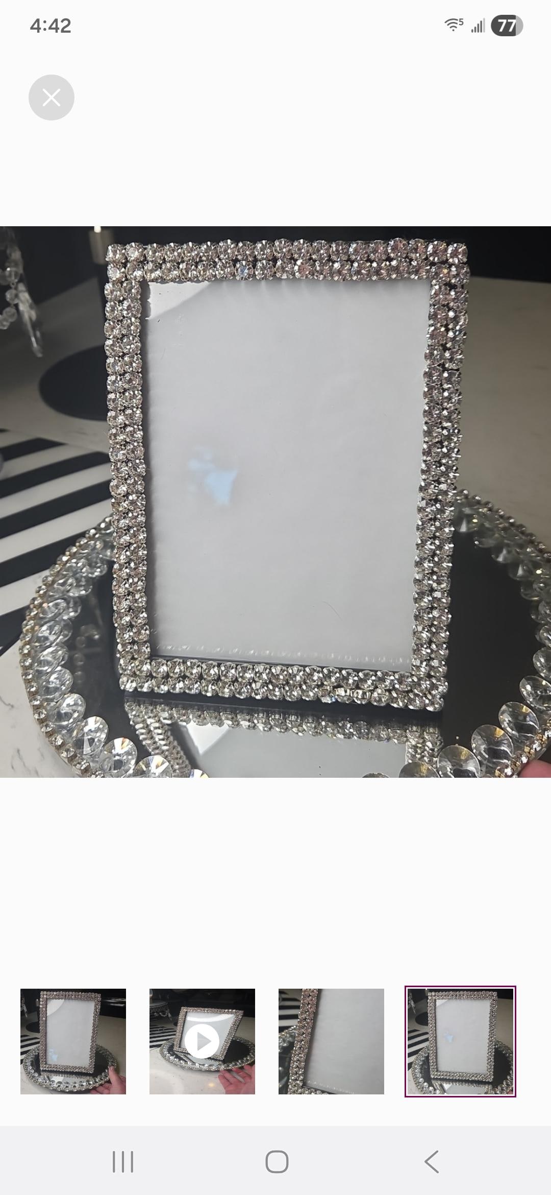 Bling Rhinestone Picture Frame, Rhinestone Decor, Bling Decor ...