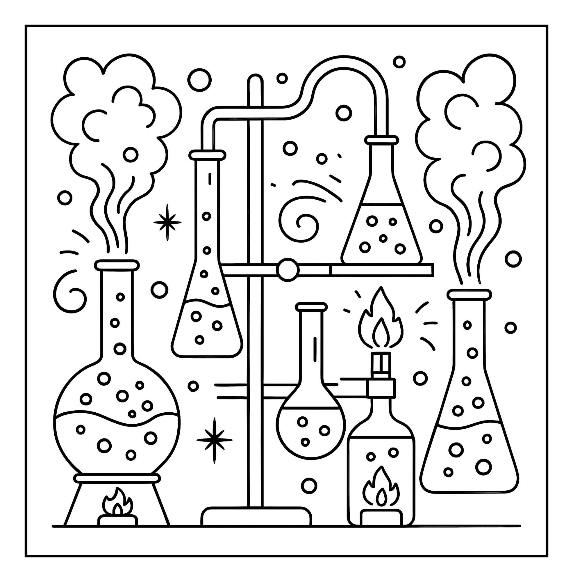 Science Font Coloring Science Coloring Book Digital Coloring Pages - Etsy