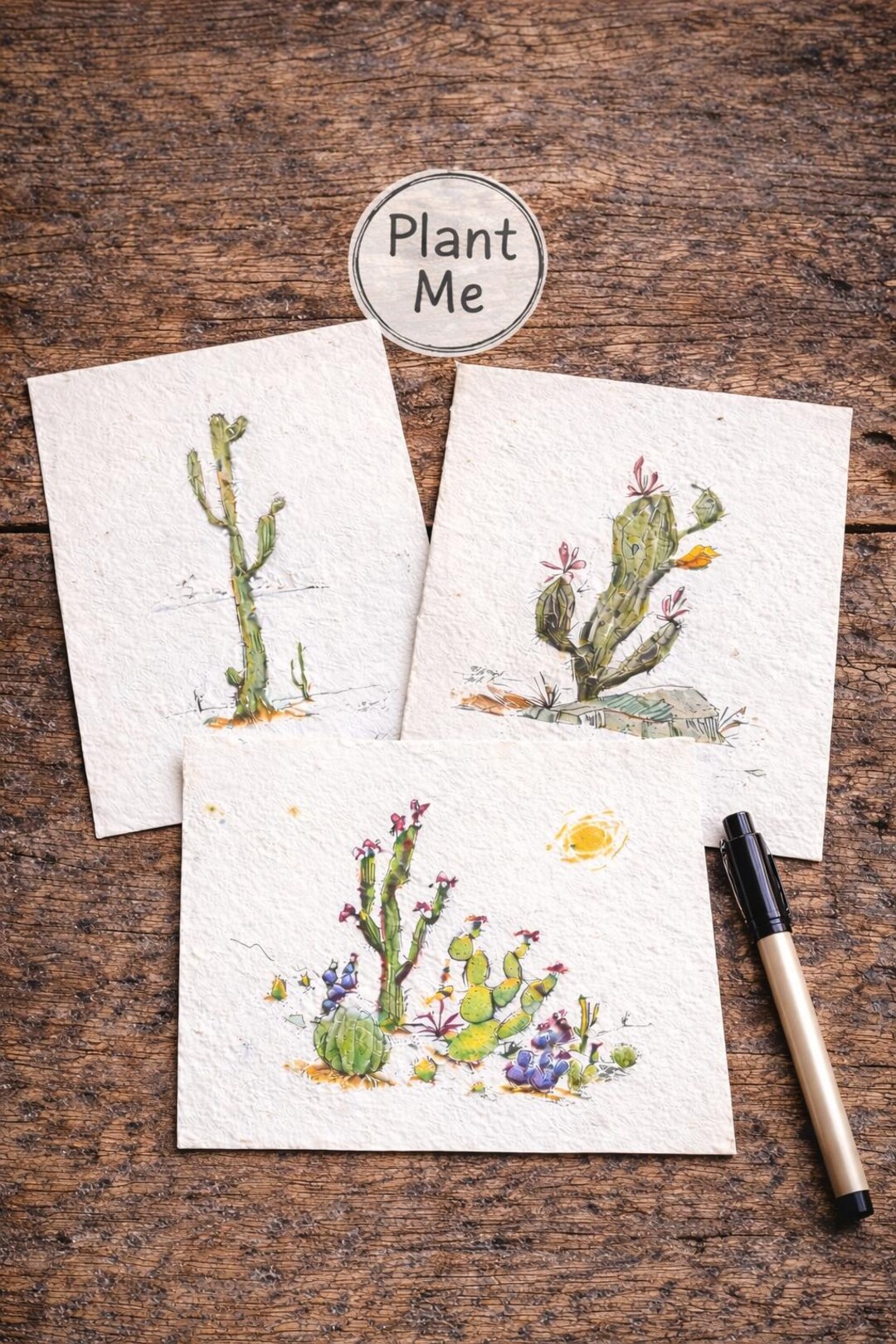 Cactus Cards on Plantable Seed Paper - Etsy