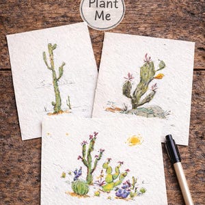 Cactus Cards on Plantable Seed Paper