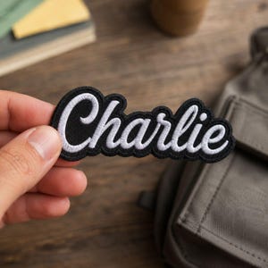 Custom Name Patch, Personalized Embroidered Name Patch, Iron On Name Patch, Custom Text Patch, Sew On Patch,Name Tag for Backpack Hat Jacket