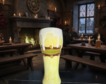 Gobelet inspiré de la bière au beurre | Mug Wizard avec couvercle en mousse, verres magiques