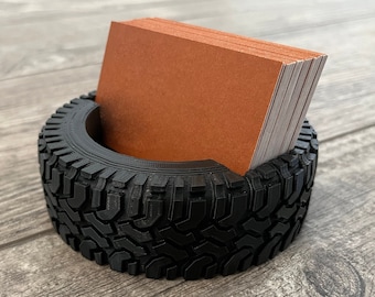 Tire Business Card Holder - Wheel Shop Display Stand Desktop Countertop