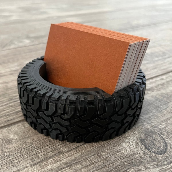 Tire Business Card Holder - Wheel Shop Display Stand Desktop Countertop