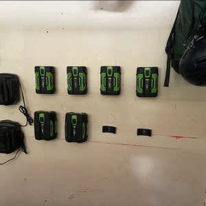 8 Pack - Battery Holder Wall Shelf Mount – Compatible with EGO 56V, Durable Storage Solution image 10