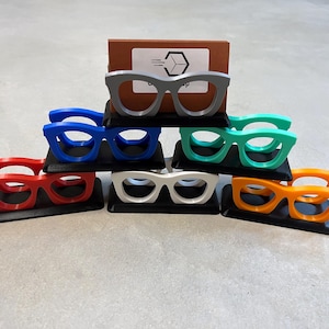 Augen Arzt Brille Lehrer Visitenkartenhalter - Einzigartiger 3D Gedruckter Display Ständer - Büro Dekor - Benutzerdefinierte Farben erhältlich