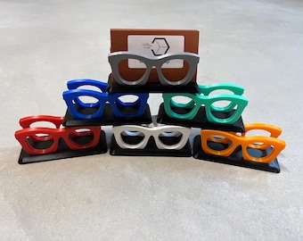 Glasses Business Card Holder | Office Desk Decor | Eye Doctor or Teacher Gift