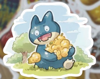 Munchlax Vinyl Sticker – Cute Pokémon Die Cut Sticker | Waterproof Laptop, Water Bottle, Notebook Decal