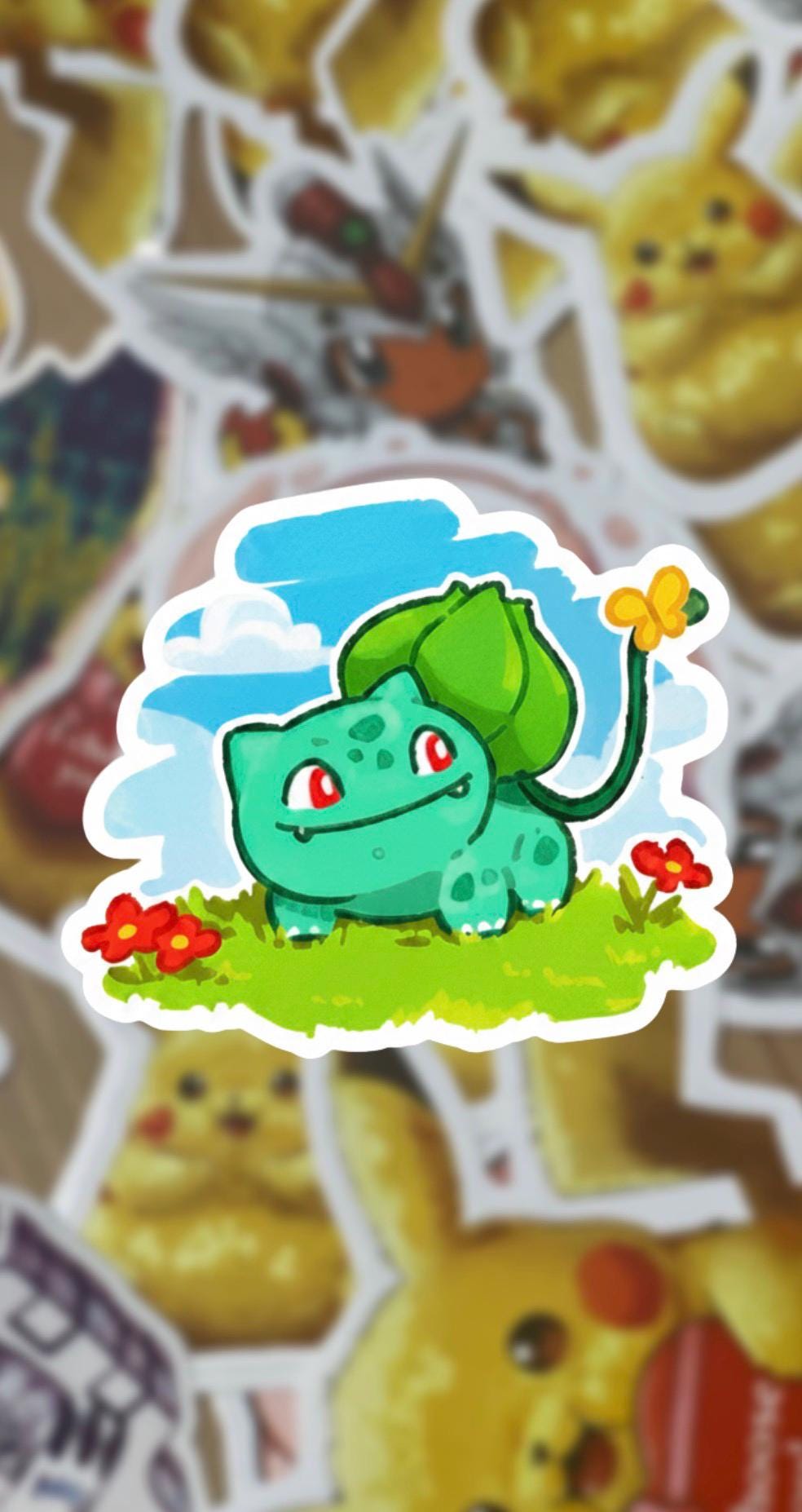 Cute Bulbasaur Vinyl Sticker – Kawaii Grass Starter Pokémon Inspired ...