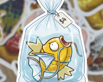 Shiny Magikarp Vinyl Sticker – Shiny Pokémon Inspired – Waterproof Laptop Decal