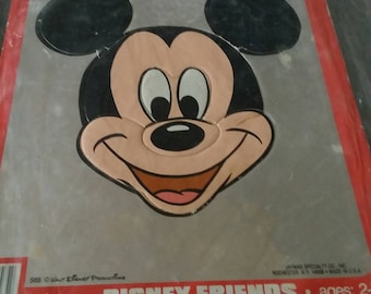Vintage Shiny Bright Puzzle, Mickey Mouse Puzzle,Foil Disney Puzzle,Shiny Bright foil puzzle,Jaymar Disney Friends Puzzle,Jaymar Foil puzzle