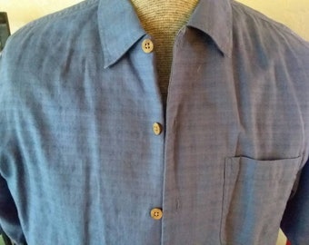 Vintage Tommy Bahama camisa, hombres camisa de manga corta, Tommy Bahama, camisa de fiesta de Tommy Bahama Beach, hombres de tamaño pequeño, RN86549, camisa tropical de la isla