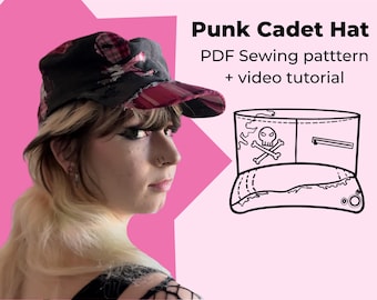 Punk Cadet Hat Sewing Pattern + Video