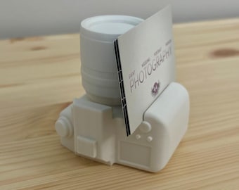 Porta biglietti da visita per fotografi, accessorio da scrivania per studio fotografico, idea regalo per compleanno, regalo per amanti della fotografia, organizer da ufficio per uomo