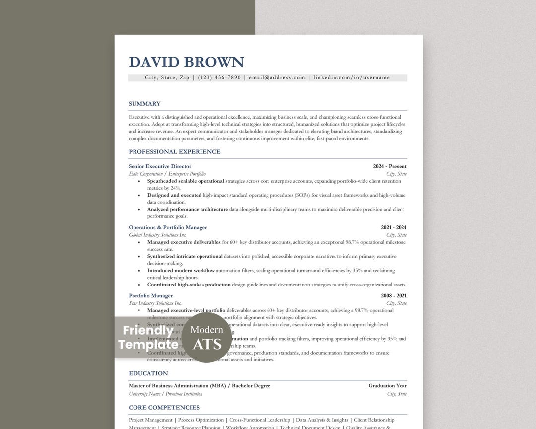 ATS CV Resume Template Word | ATS Friendly 1 Page Resume With Cover ...