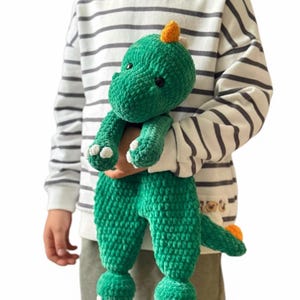 Virkmönster för Dino Snuggler Amigurumi – Handledning för gosig dinosaurieplyschleksak (PDF)