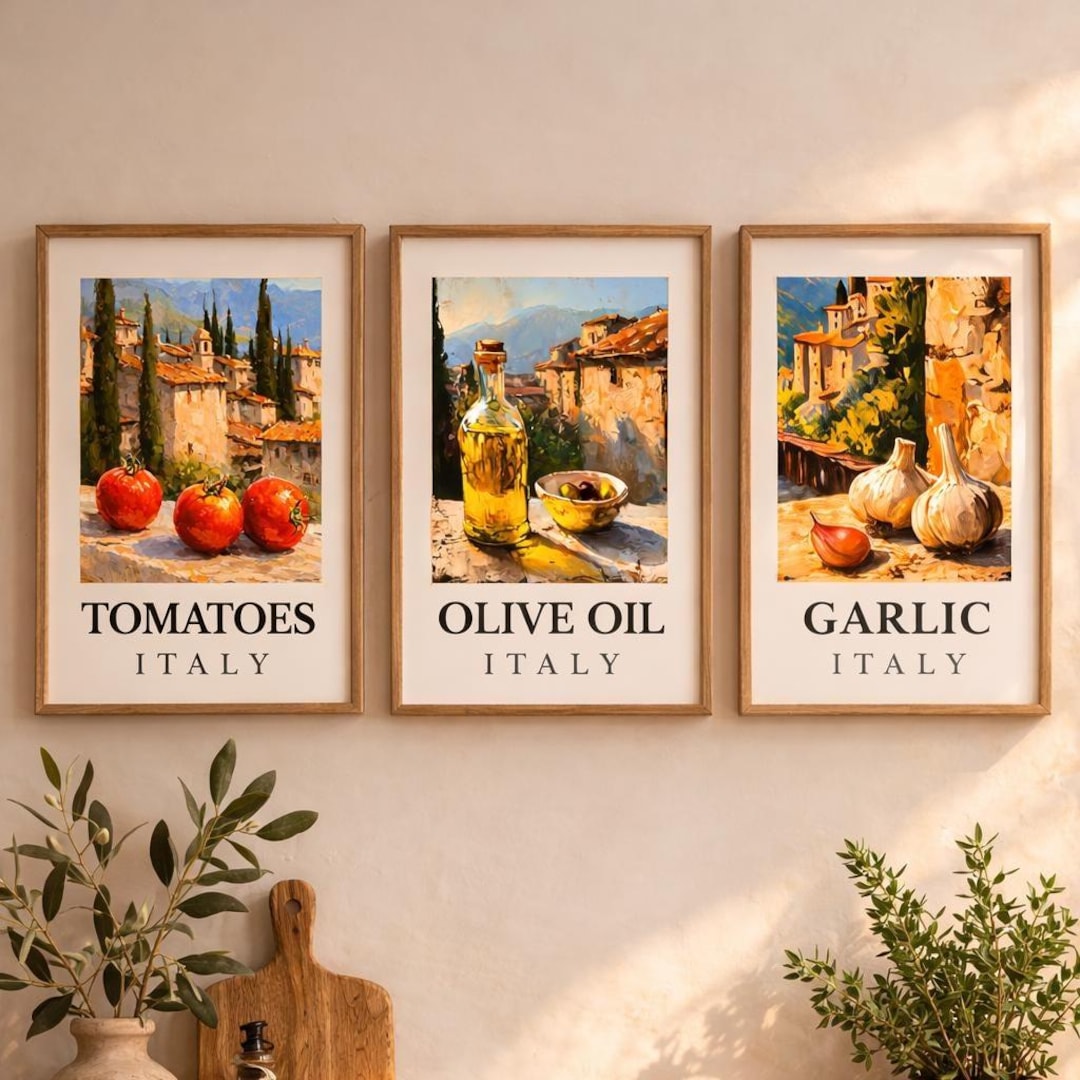 italian kitchen wall decor | kitchen wall art set of... Tomato Kitchen Wall Art | Italian Food Poster | Tuscany Kitchen Decor ...