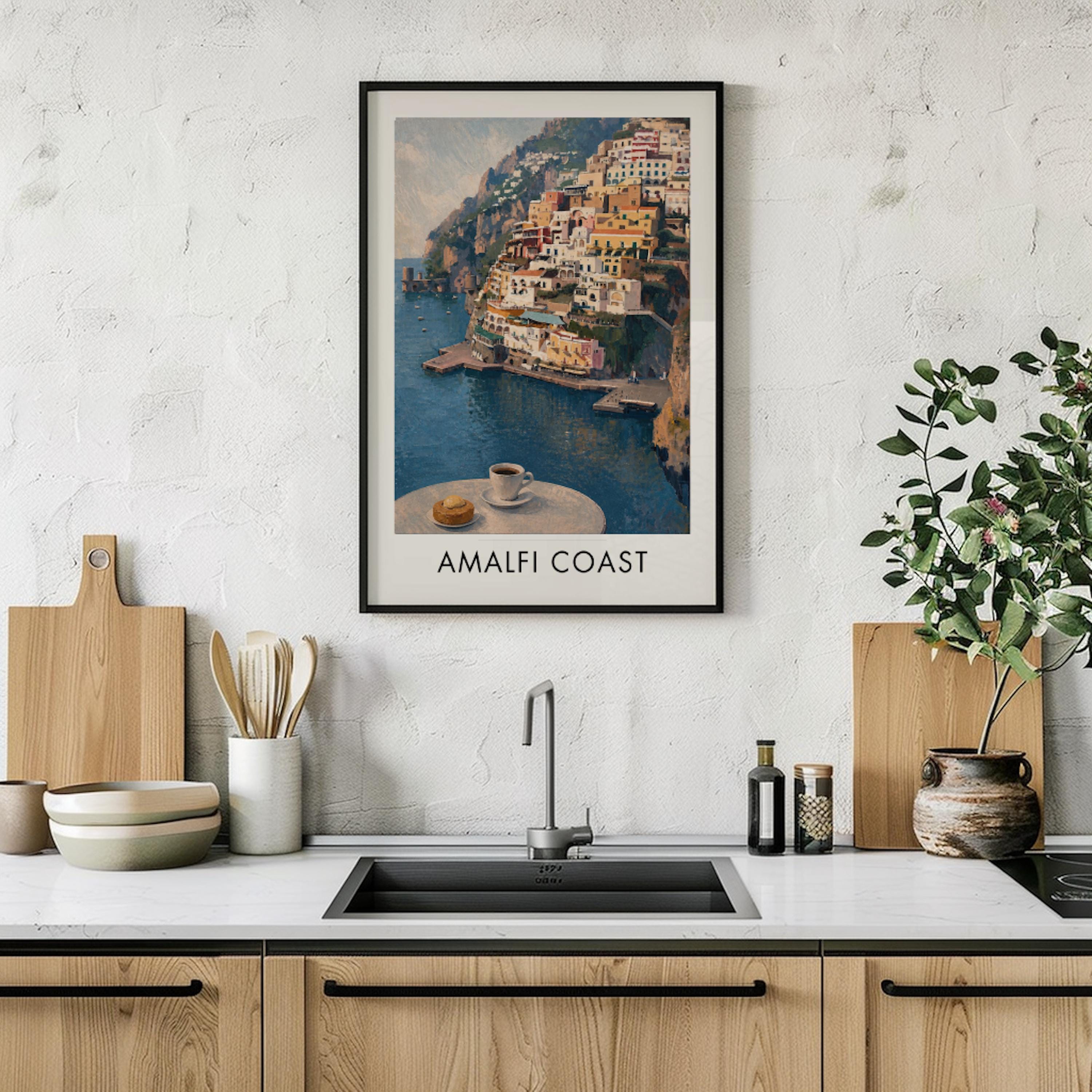 Amalfi Coast Decor | Sea View Wall Art | Seaside Print | Mediterranean ...