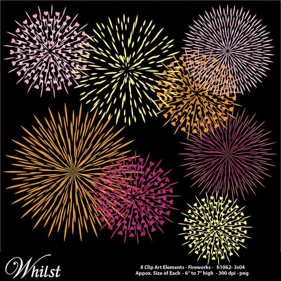 fireworks clip art heart
