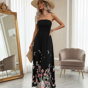 rose long dress Maddox Gown - Rose Gold