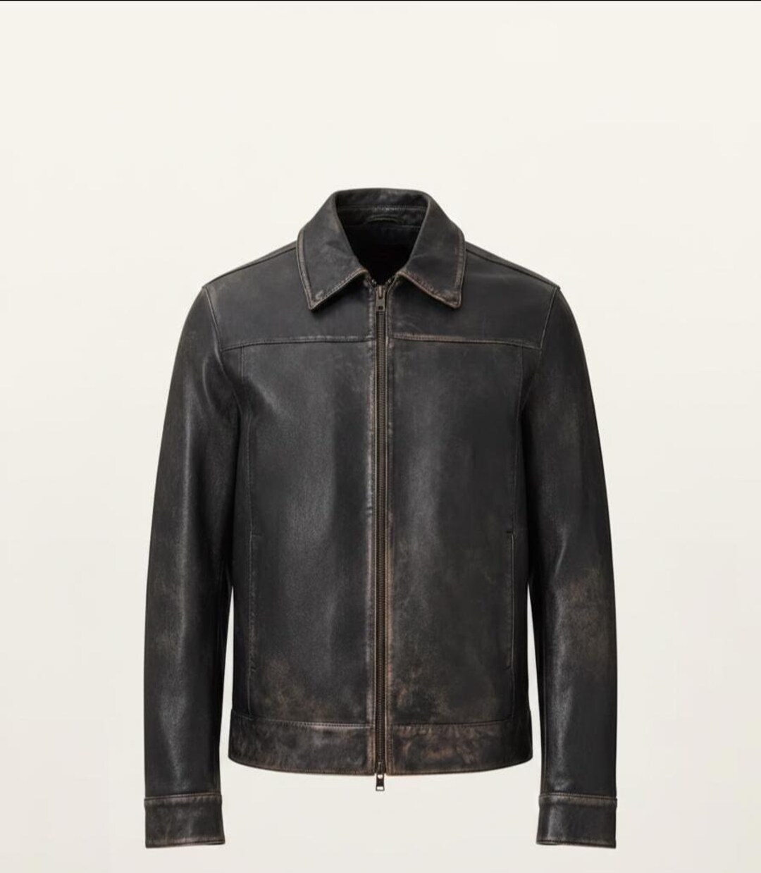 Men’s Vintage Hand-washed Leather Biker Jacket | the Alkan Edition - Etsy