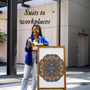 Easy Rumi Mandala Coloring Page, Ottoman Arabesque Pattern, Turkish Art (Digital Print)