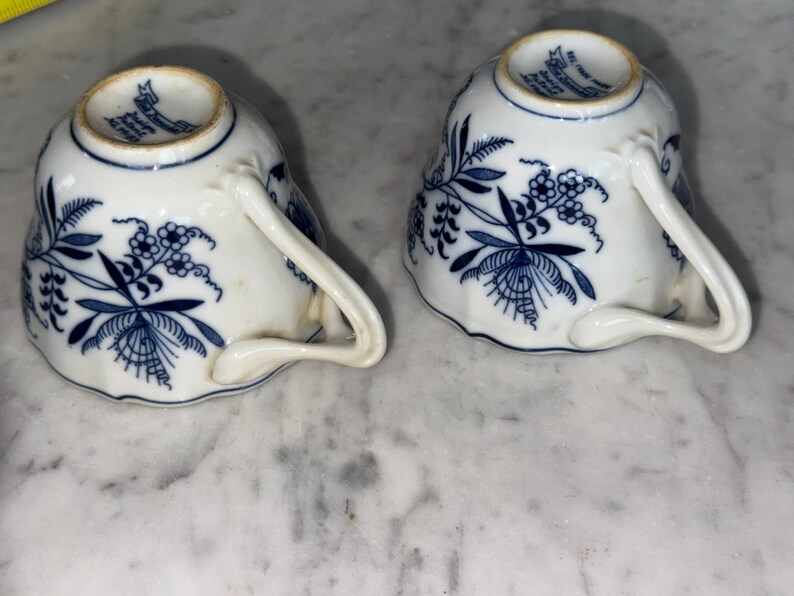 Vintage Blue Danube Japan Demitasse Espresso Cups Set of 2 | Blue Onion ...