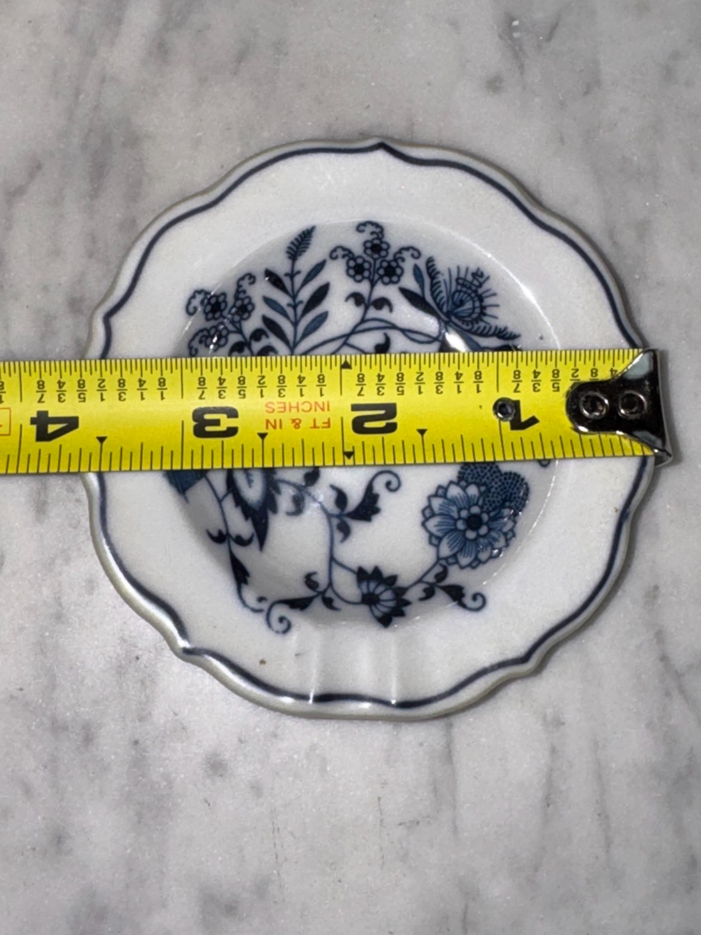 Vintage Blue Danube Porcelain Saucer Dish, Blue Onion Floral Mini Plate ...