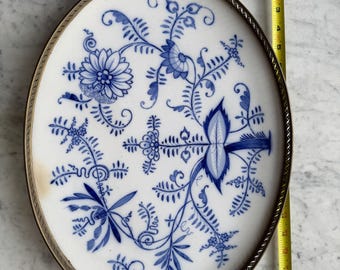 Vintage Keswick Oval Fibreglass Tray in a Floral Design of Roses