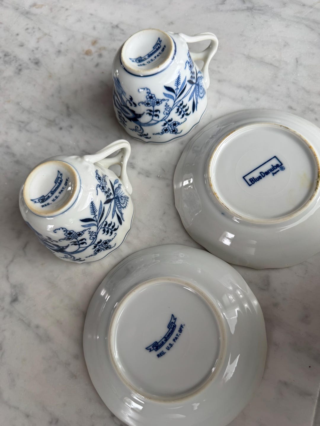 Vintage Blue Danube Demitasse Cup Saucer Set | Blue Onion Porcelain ...