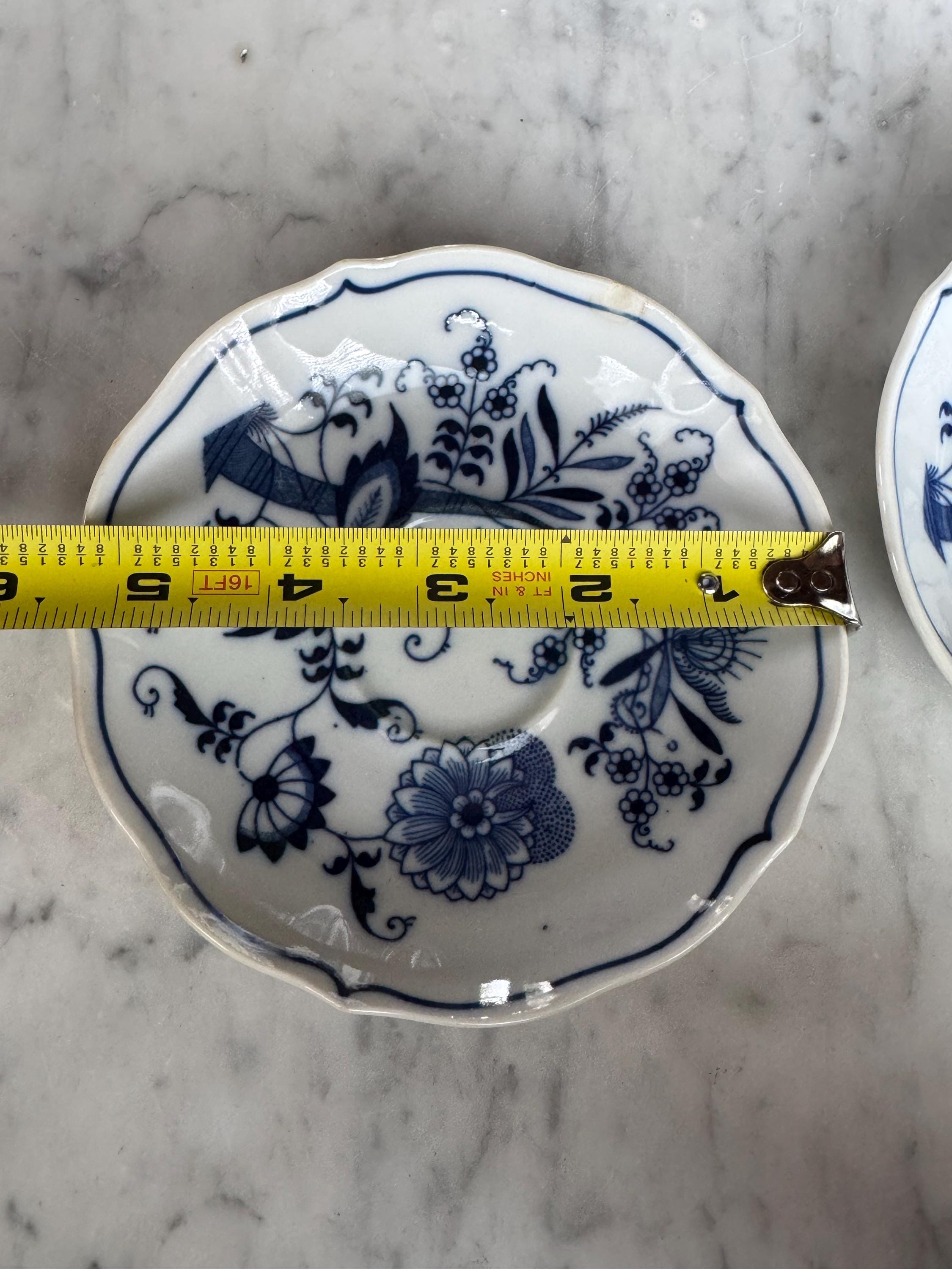 Set of 2 Vintage Blue Danube Japan Blue Onion Porcelain Sauce Dishes ...