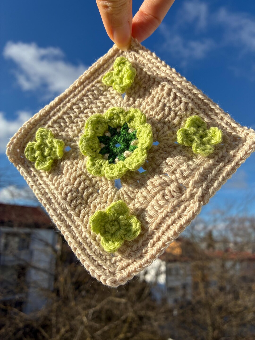 Small Flower Garden Granny Square Pattern - Etsy