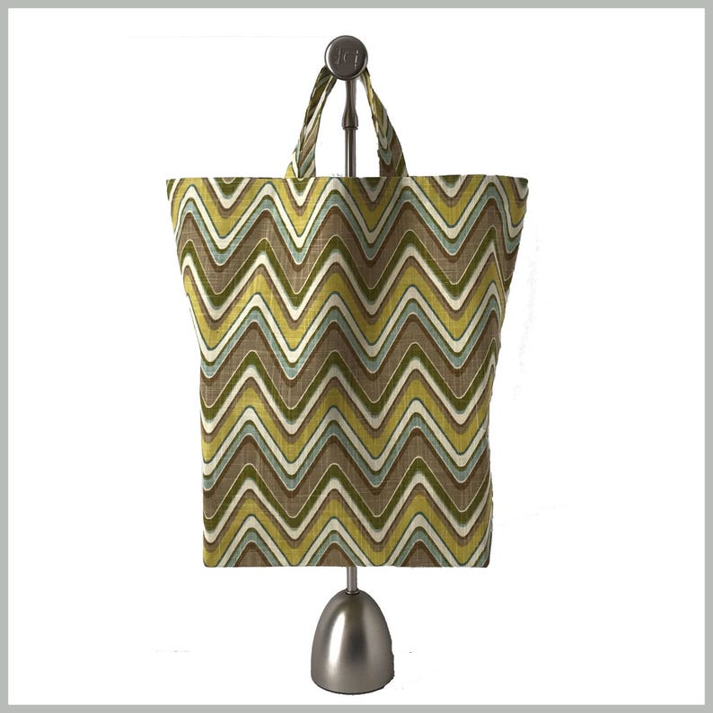 Beach Bag Reusable Shopping Bag. Large Three Sizes: Small Market Bag Grocery Tote Bag Large with Long Handles