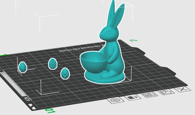 Archivo STL de conejito de Pascua / Plato para dulces imprimible en 3D / Decoración de mesa de primavera imagen 19