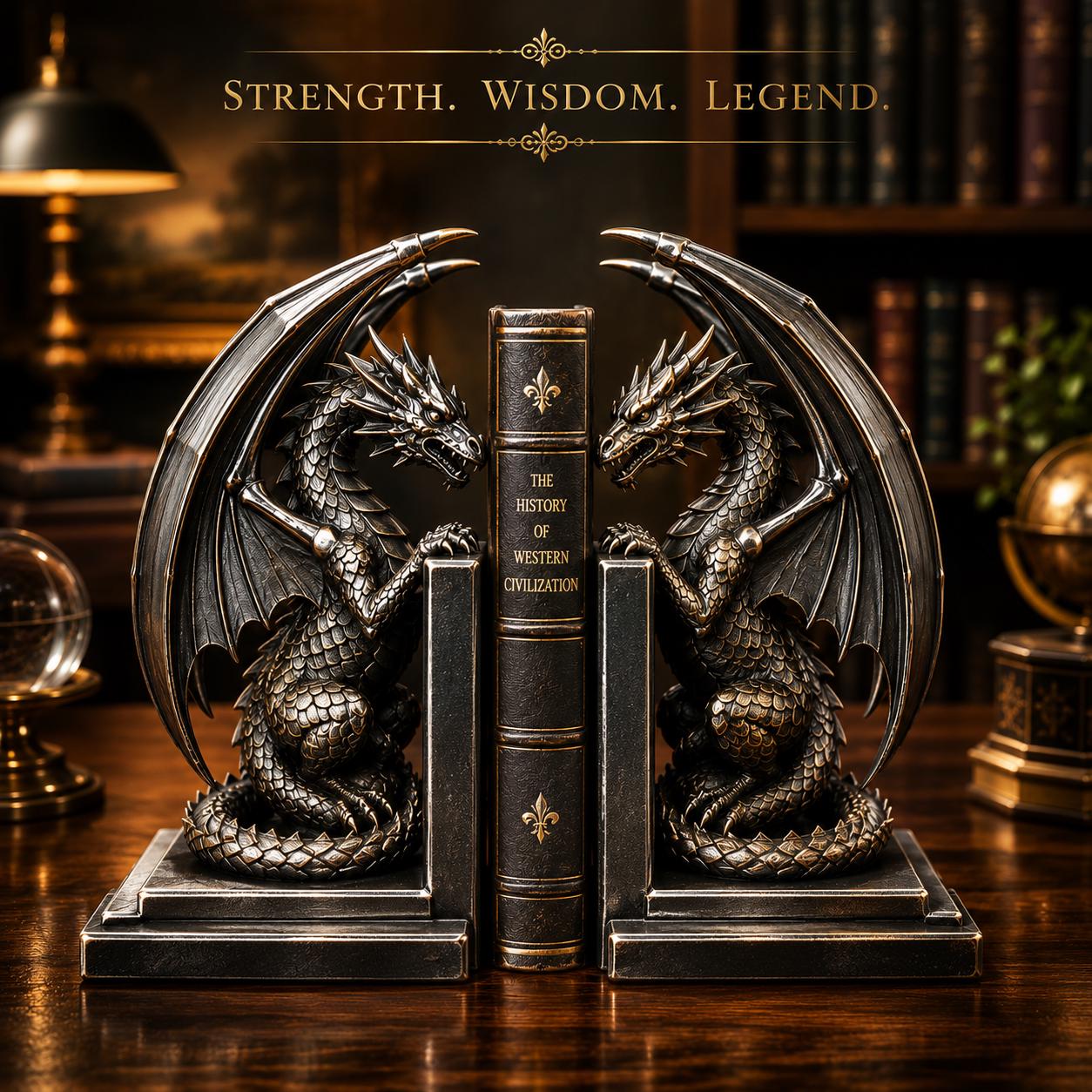 Dragon Bookend STL File | 3D Printable Fantasy Dragon Bookends | Gift ...