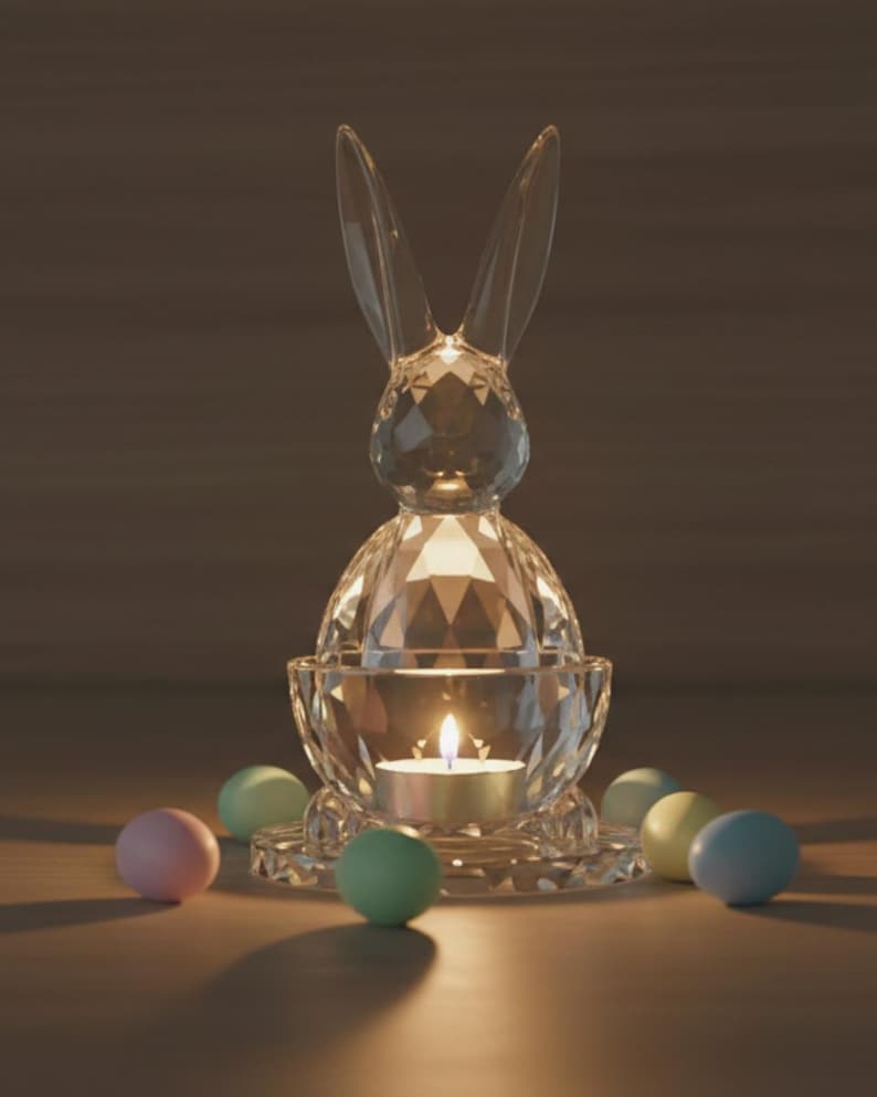 Archivo STL de conejito de Pascua / Plato para dulces imprimible en 3D / Decoración de mesa de primavera imagen 12