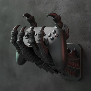 Soporte para mando Dragon Claw STL/3D imprimible para pared para videojuegos