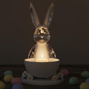 Archivo STL de conejito de Pascua / Plato para dulces imprimible en 3D / Decoración de mesa de primavera imagen 15