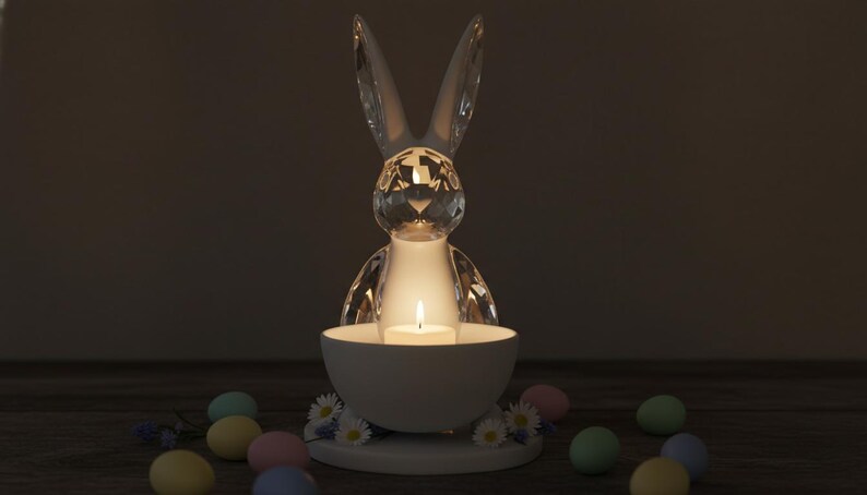 Archivo STL de conejito de Pascua / Plato para dulces imprimible en 3D / Decoración de mesa de primavera imagen 15