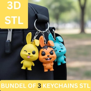 Grappige konijnen sleutelhanger STL | 3D-printbare tashanger