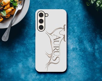 Capa resistente para Galaxy S23 com o signo de Touro.