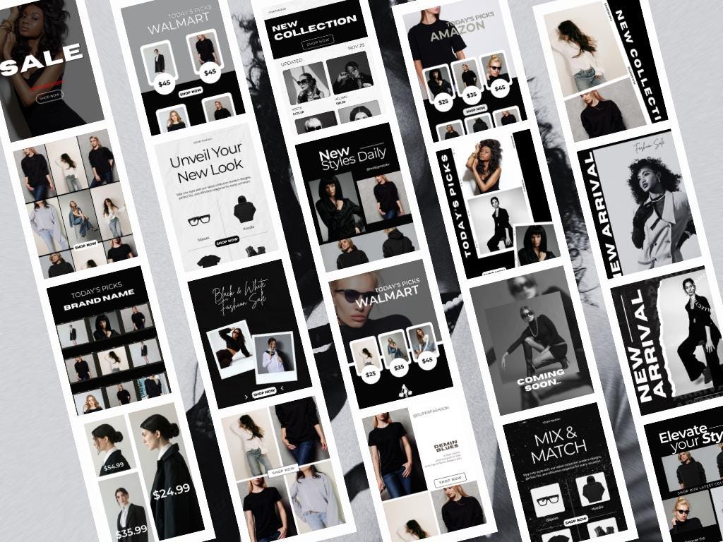 Monochrome Social Media Templates | LTK & Instagram Canva Posts (22 ...